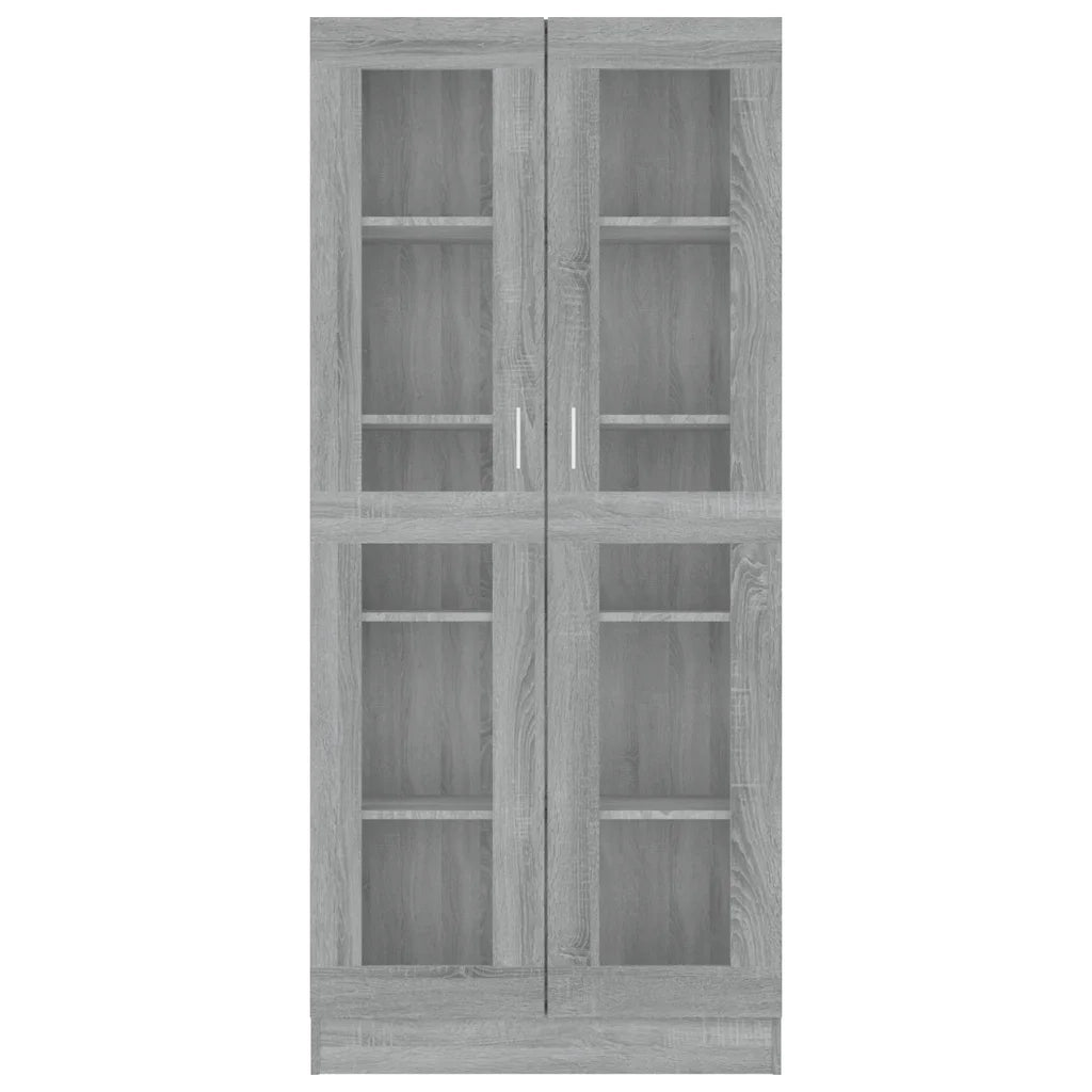 Mobile Vetrina Grigio Sonoma 82,5x30,5x185 Legno Multistrato 815622