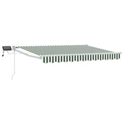Tenda da Sole | Tenda retrattile manuale con LED Verde e Bianco 3 x 2,5 m