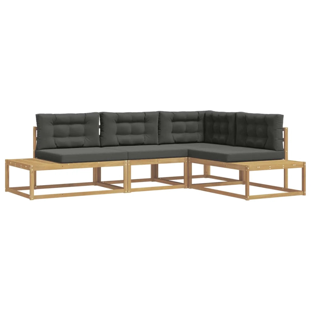 Set di divani da esterno Bianco 277,5 x 198,5 x 73 cm 3387001