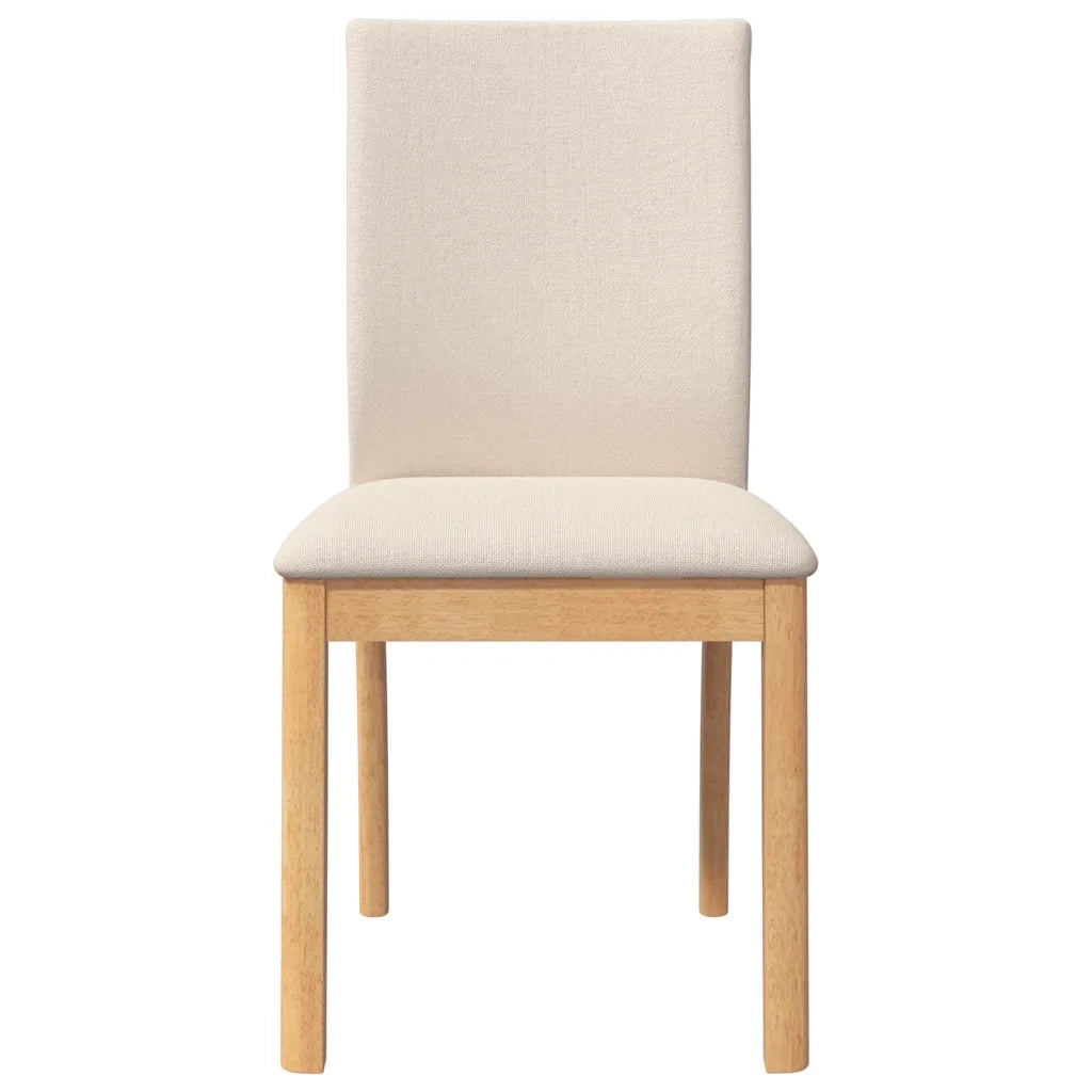 Sedie da Pranzo con Cuscini 2 pz in Legno Massello di Hevea 4102450