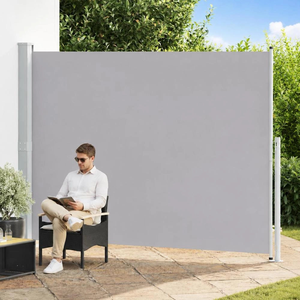 Extendable Side Awning 220x300 Cm Grey