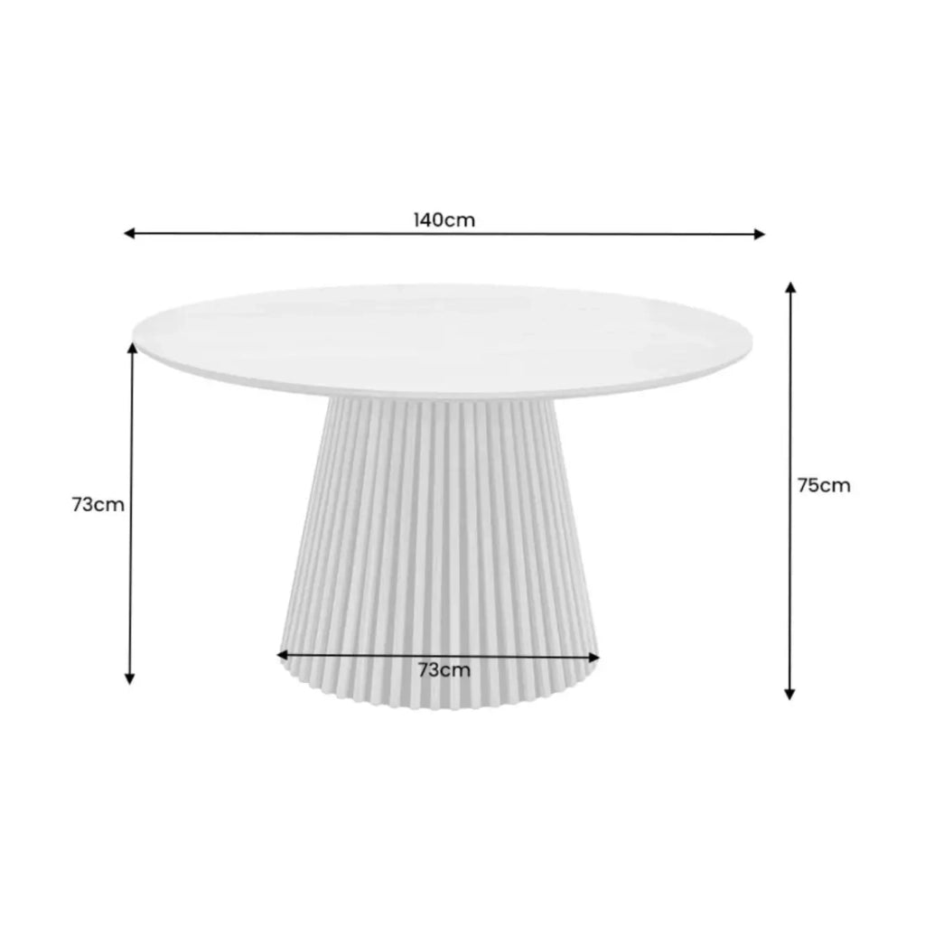 Tavolo da pranzo KANOVA – Rotondo 140 cm – Stile contemporaneo