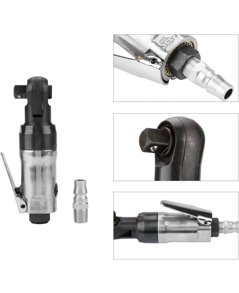 CHIAVE CRICCHETTO AD ARIA COMPRESSA REVERSIBILE ESAGONALE ATTACCO 1/4" 90PSI 719A