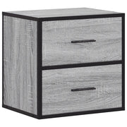 Comodino | Armadio da Notte | Mobiletto da notte a Muro Grigio Sonoma 40x31x39,5 cm
