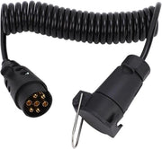 Cavo di traino 7 vie 98ft Cavo inline Cavo di accoppiamento per rimorchio e illuminazione Impianto di accoppiamento con doppia connessione a denti per camper Resistente alle intemperie 12V 24V