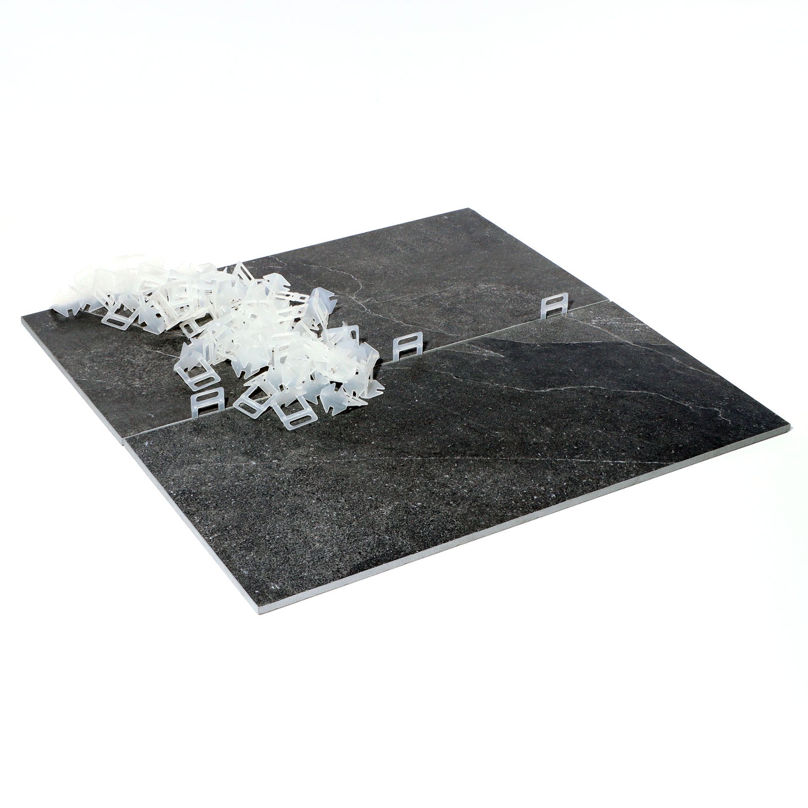 Set per livellamento piastrelle 400 linguette 1,0mm e 1 pinza per posa pavimenti