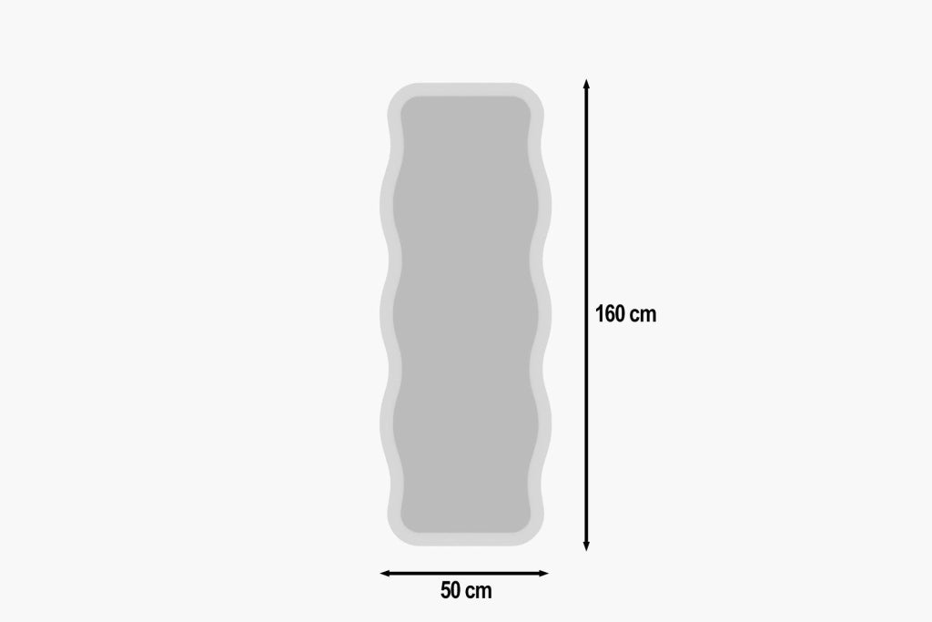 Specchio in legno "Aror" - 50 x 160 cm - Bianco