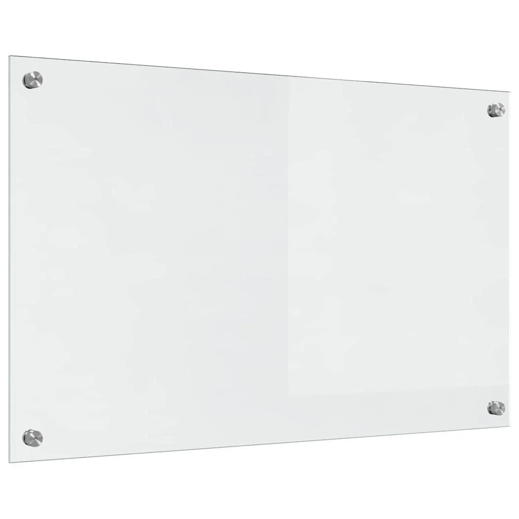 Set di 2 paraschizzi da cucina moderni in vetro temperato resistente al calore 80 x 50 cm vetro trasparente 02_0056298