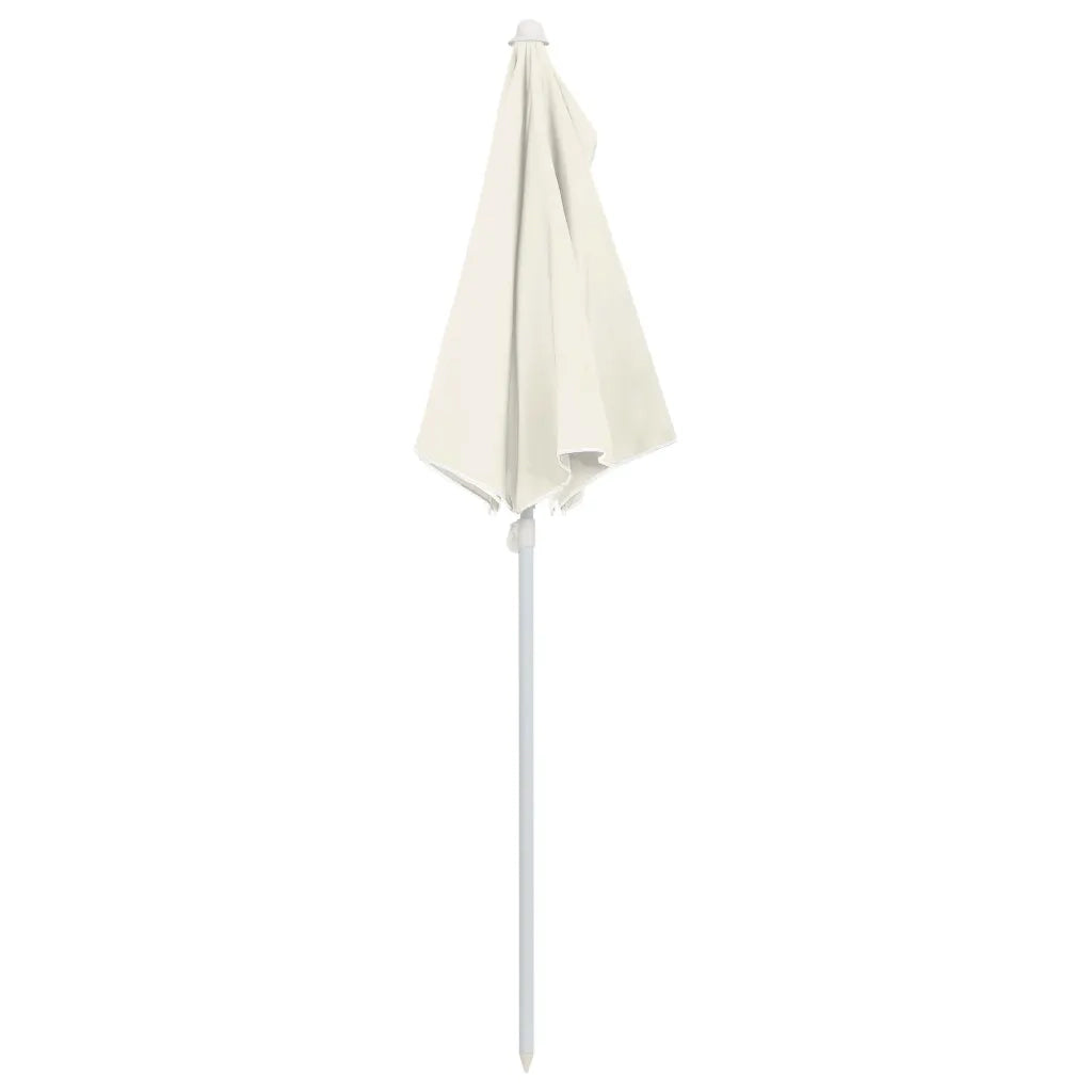 Ombrellone Semicircolare da Giardino con Palo 180x90 cm Sabbia cod mxl 60630
