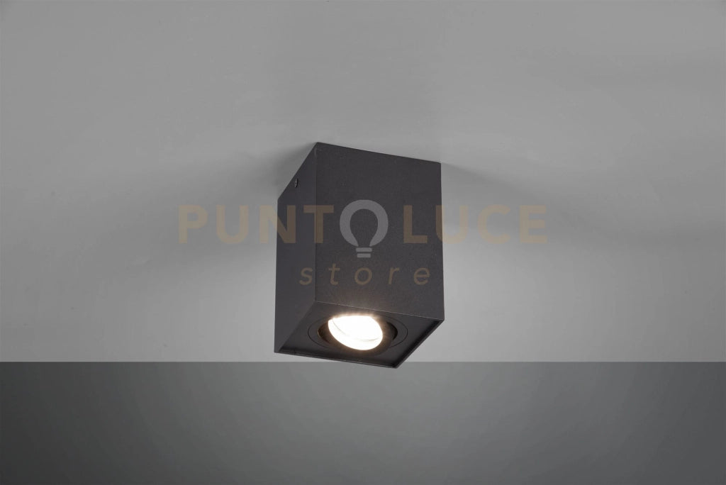 BISCUIT CUBO SPOT ORIENTABILE NERO L. 9,6 X 9,6CM H. 12,5CM 1 LUCE ATTACCO GU10