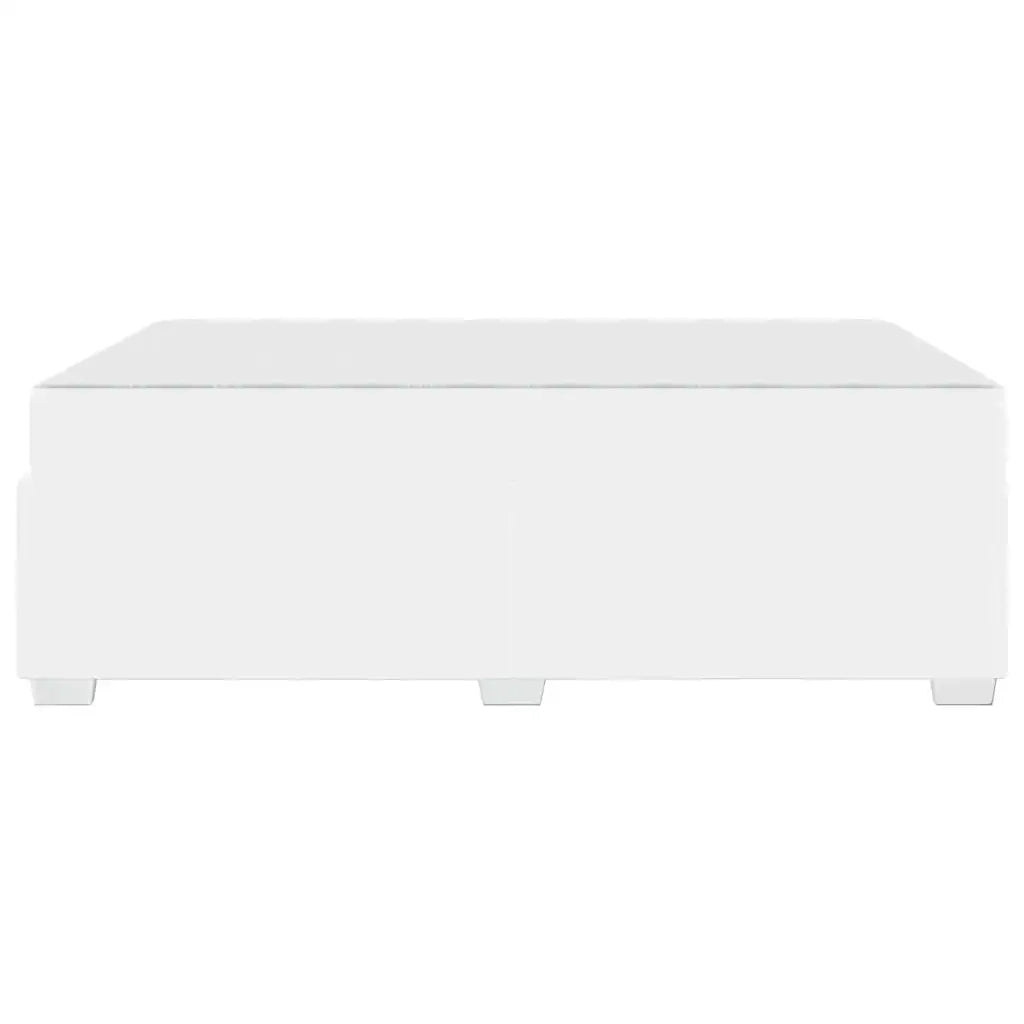 Struttura del letto con materasso Bianco 140 x 200 cm Tessuto