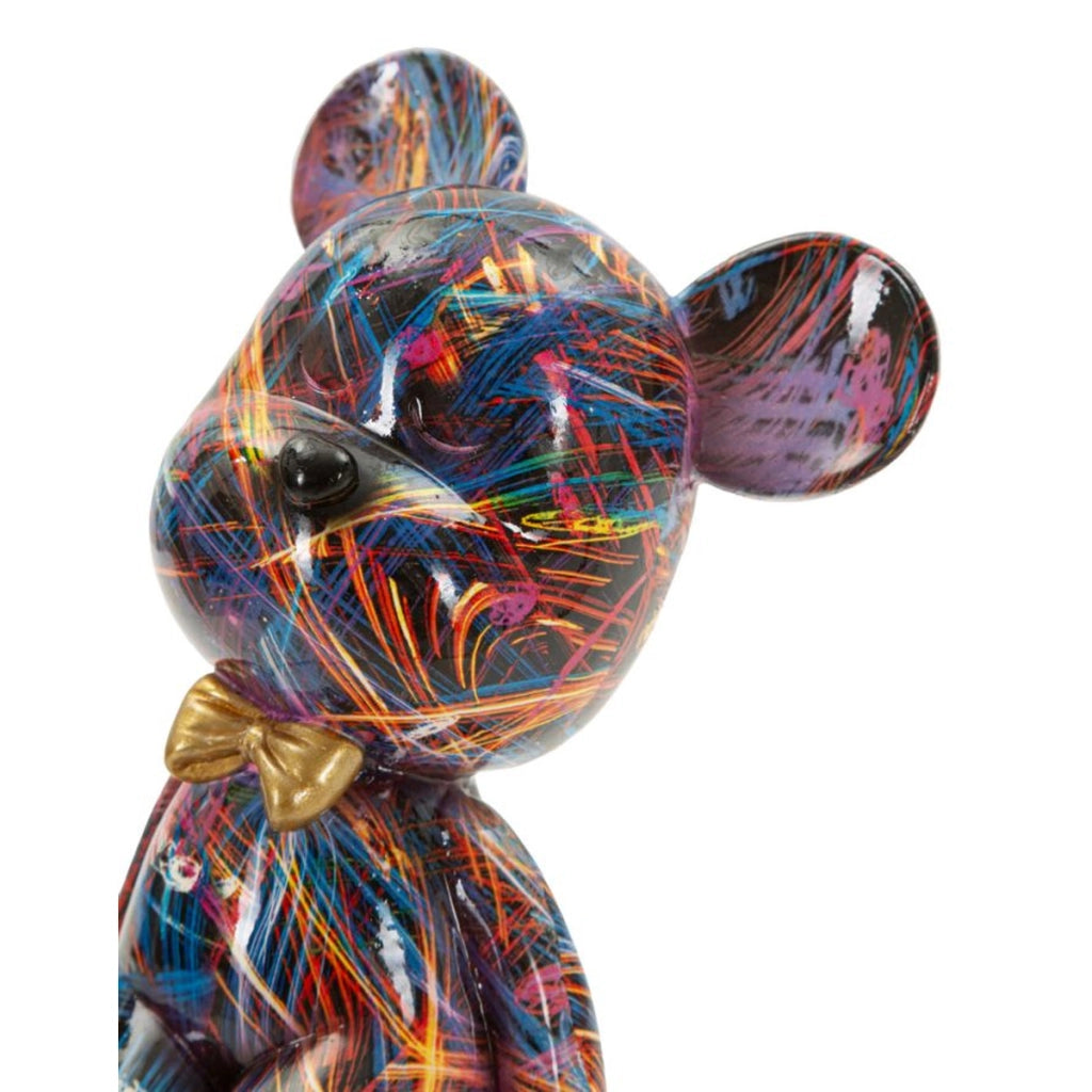 Scultura Orsetto 1, Multicolore, Poliresina, 12,5x9,5x25 cm
