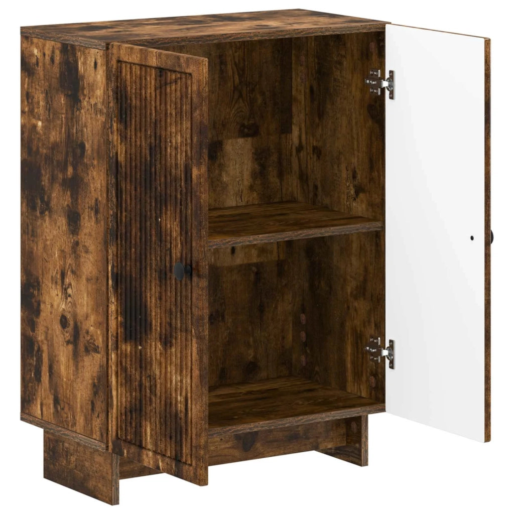 Mobiletto da Bagno EDE Rovere Fumo 59,5 x 31 x 80 cm 895960