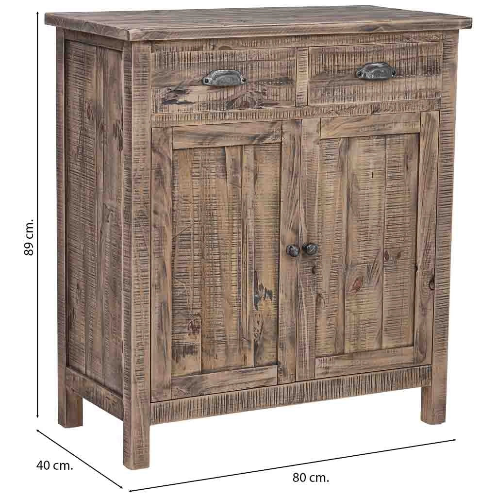 Tavolino da ingresso in legno marrone 80x40x89h cm