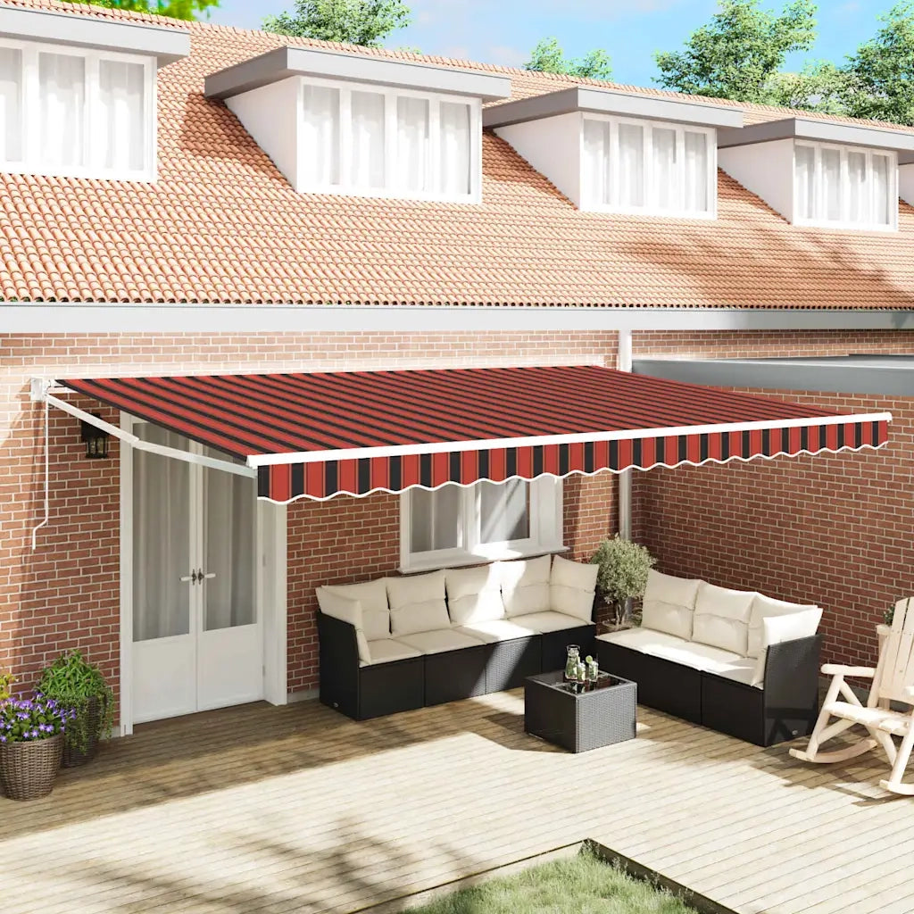 Tenda da Sole Arancione e Marrone 500 x 300 x 165 cm 3331228