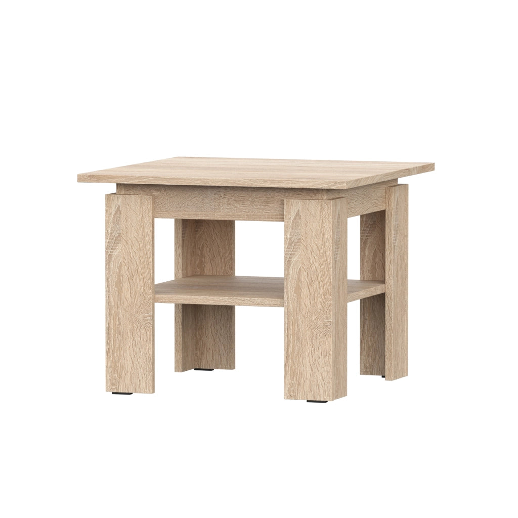 Tavolino, Tavolo da Caff? Sola - Quercia Sonoma - Mensola Aggiuntiva - Larghezza 55 cm, Altezza 43 cm, Profondit? 55 cm