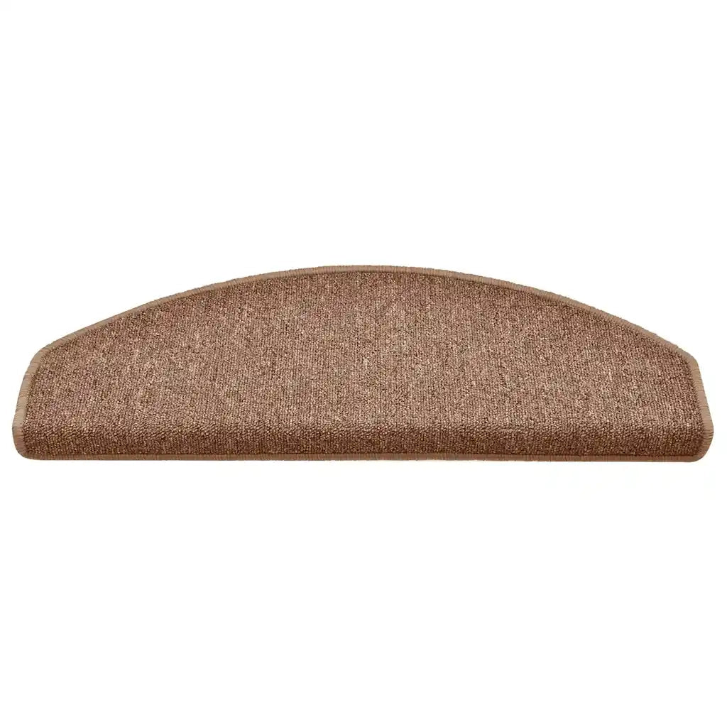 Tappetini per scale 30 pz 65x24x4 cm Marrone Semicircolari Grandi