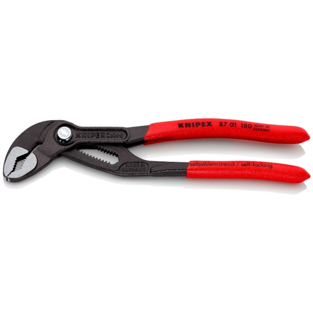 Pinza Regolabile per Tubi e Dadi KNIPEX COBRA 180 mm di Nuova Generazione