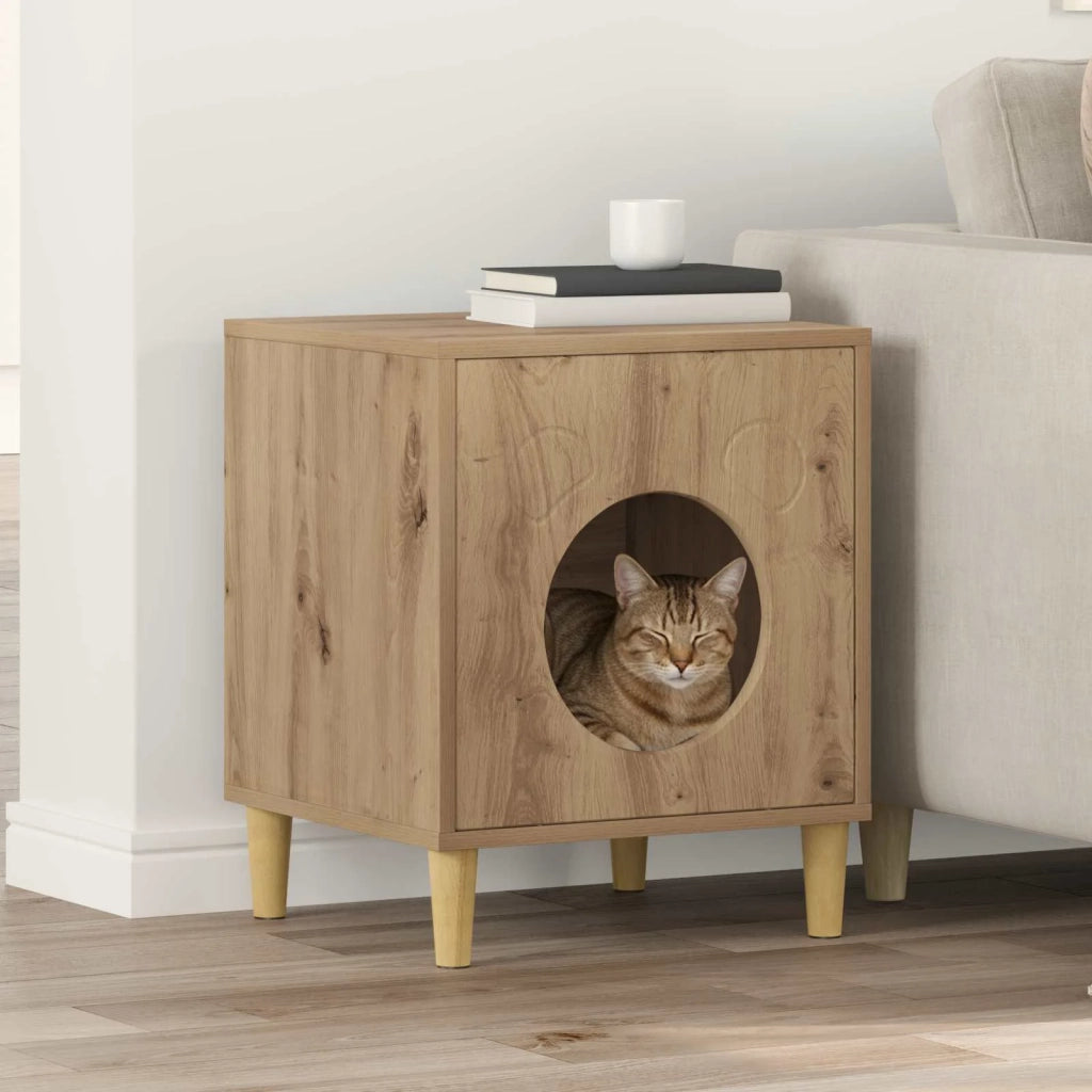 Casa per Gatti Rovere Artigianale 42,5 x 40 x 53 cm 8000679