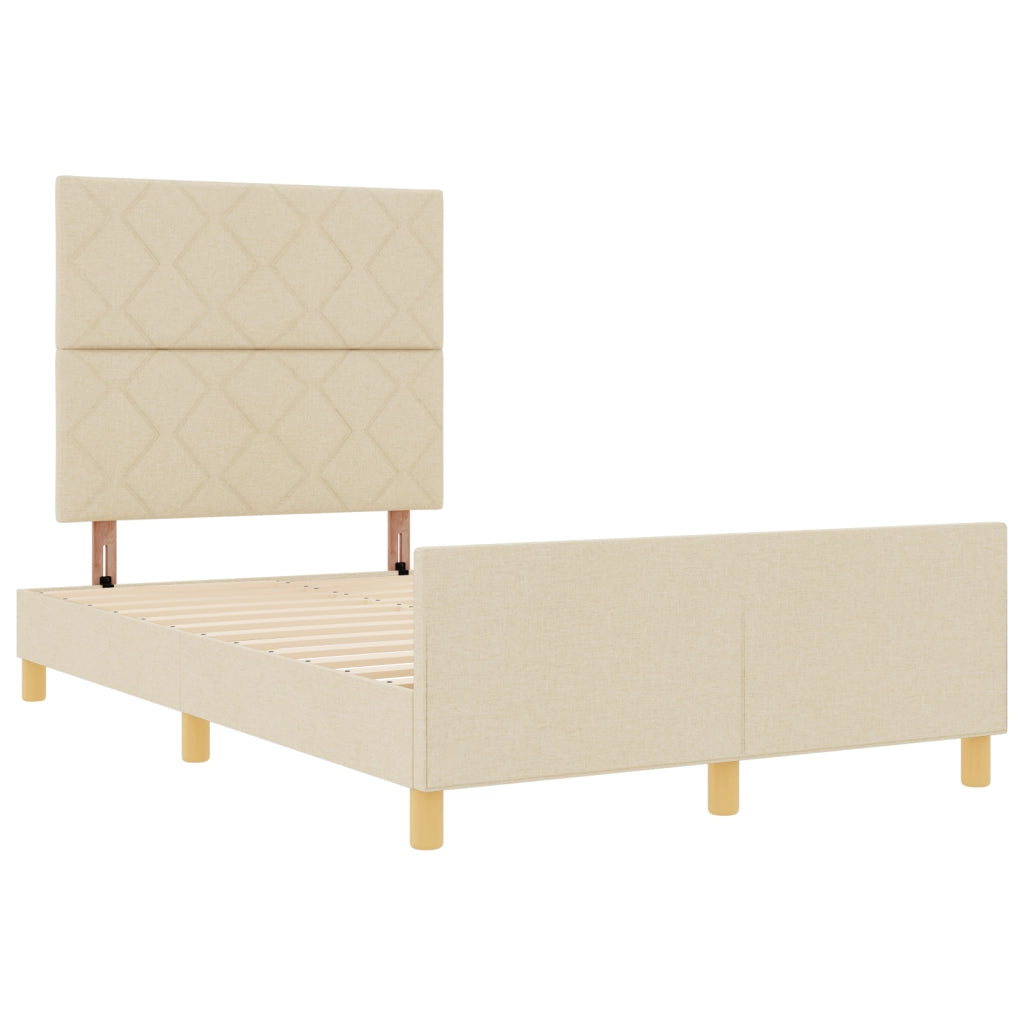 Letto  Crema 120x200 cm in Tessuto