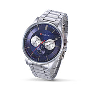 Trade Shop - Orologio Da Polso Curren 8282 Uomo Analogico Quarzo Lusso Silver Q Blu -