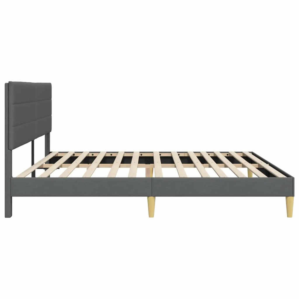 Struttura del letto Grigio Scuro 200 x 200 cm Tessuto 42027607