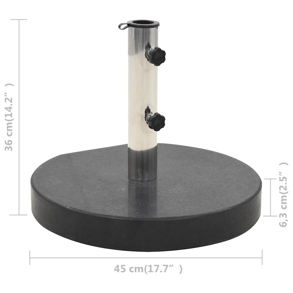 Base per Ombrellone in Granito 28,5 kg Circolare Nera CFW7990625