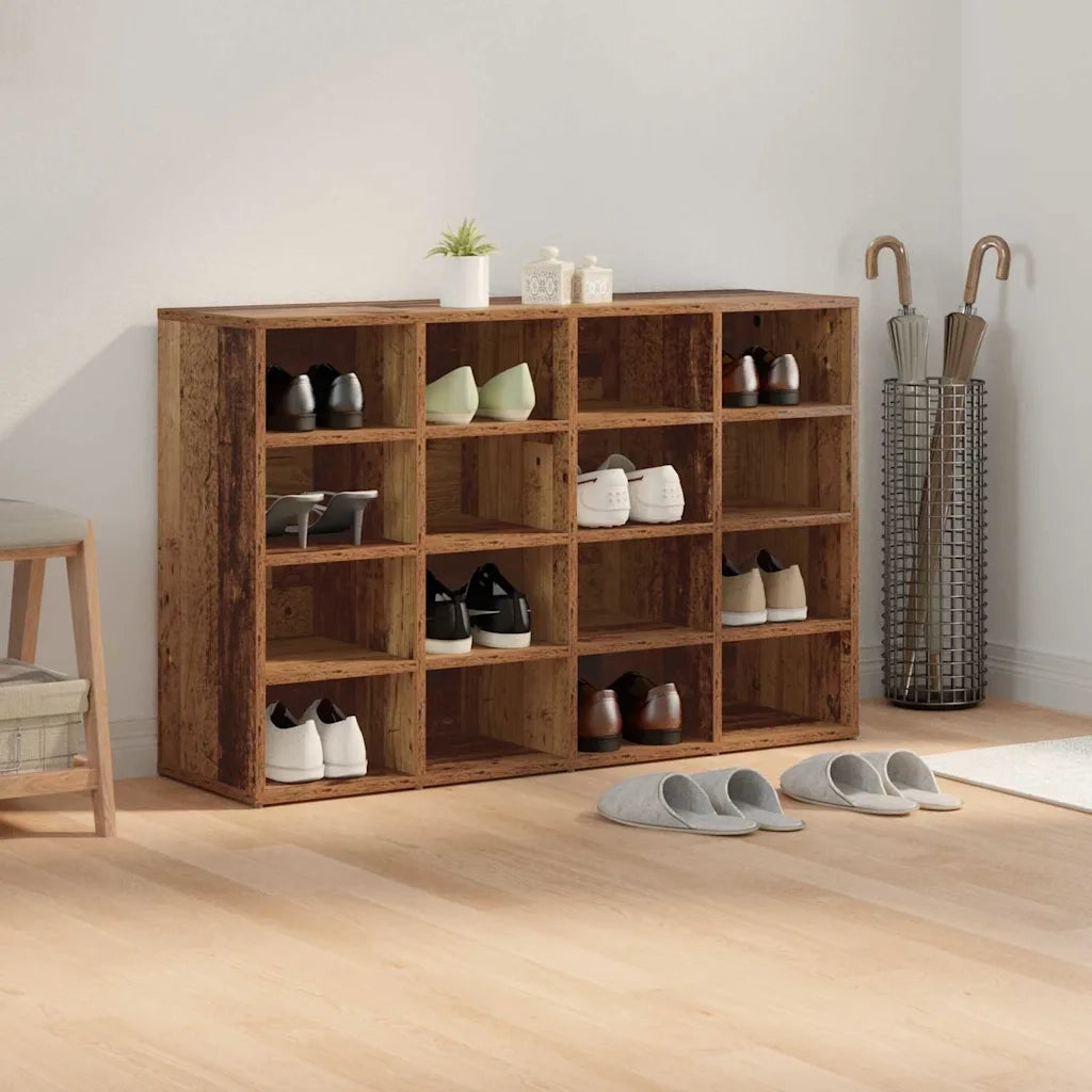 vidaXL Scarpiera Legno vecchio 103 x 30 x 67 cm Legno multistrato