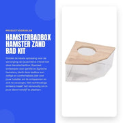 Cassa da Hamster Transparente - Hamsterbad - Acquario - Rettangolare - 15 x 15 x 8 cm - Progetto Spazievolutivo - Recinzione per Animali