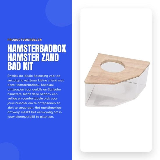 Cassa da Hamster Transparente - Hamsterbad - Acquario - Rettangolare - 15 x 15 x 8 cm - Progetto Spazievolutivo - Recinzione per Animali