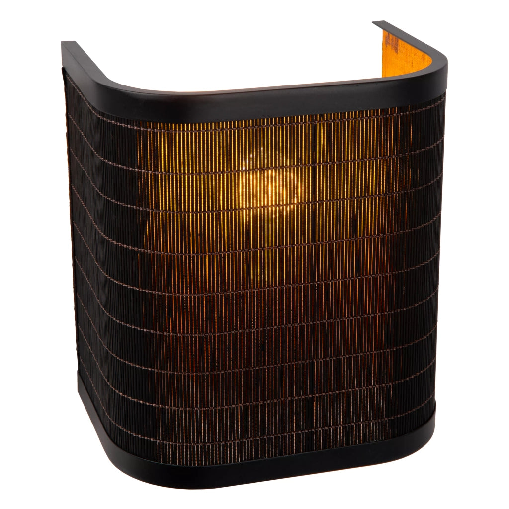 Applique da parete TAGALOG rattan nero 1xE27 40W Lucide
