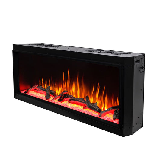 Camino Elettrico da Incasso 56,1x159,8x30,5 cm Effetto Fiamma 1500W Salvador 60 Nero