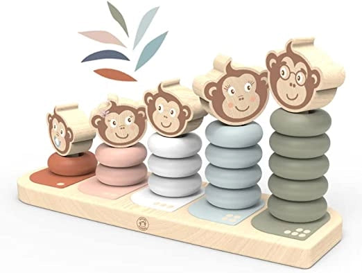 Gioco Impilabile Legno Giocattoli di Ordinamento e Impilamento in Legno Giocattoli da Puzzle in Legno Classificazione de