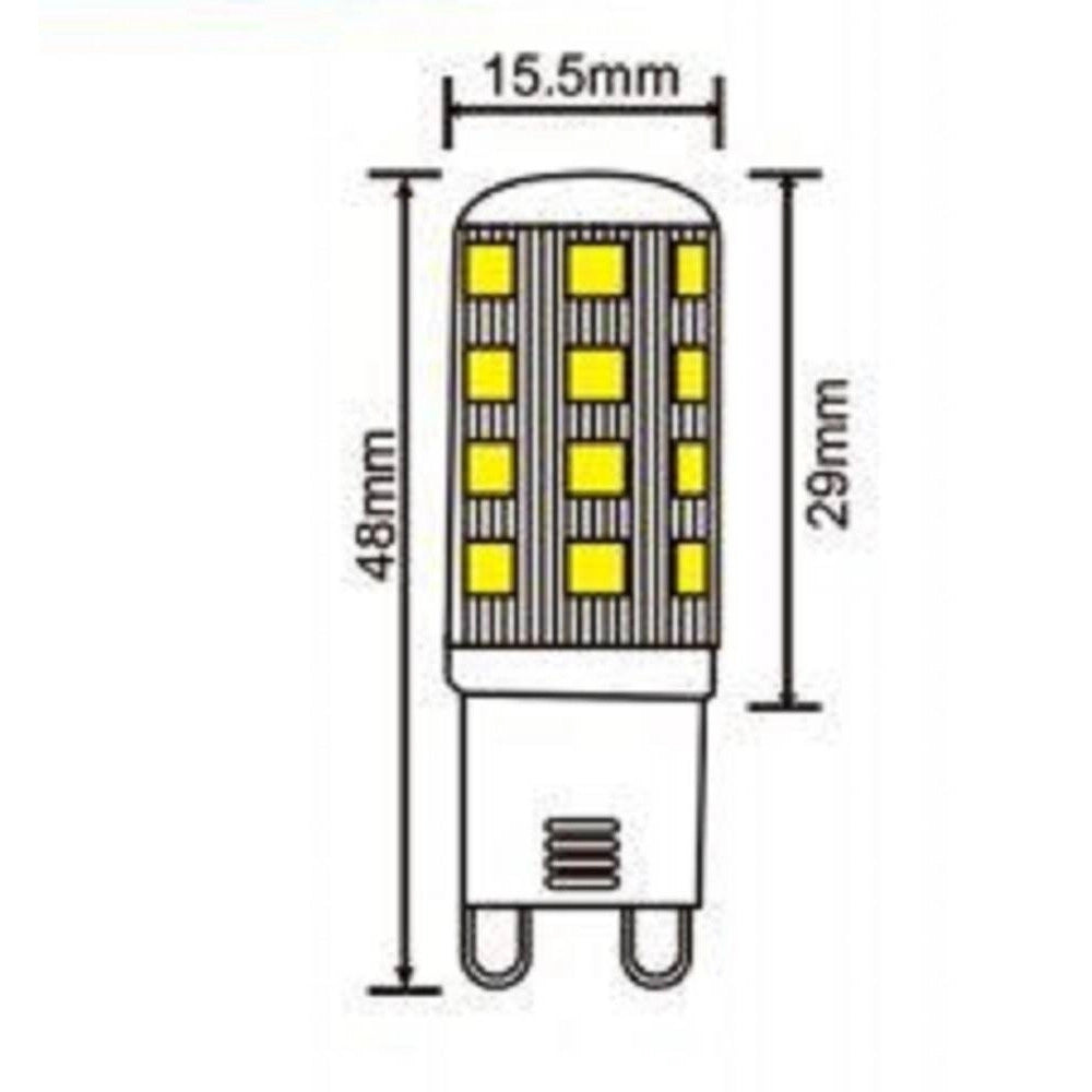 Trade Shop - Lampadina Led G9 Spotlight 2.5w Tubolare Luce Calda Fredda Naturale 250lm G9-2.5w -