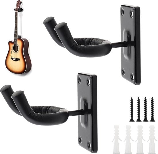 Sostegno da Parete per Chitarre Hanger Maniglione - Appoggio per Strumenti Musicali per Chitarre Acustiche, Elettriche, Basso, Classiche, Ukulele