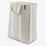 Asciugamano con Strisce – Asciugamano Opzionabile con Maniglie – Compatto & Leggero – Grigio/Bianco – 25 x 40 x 55 cm