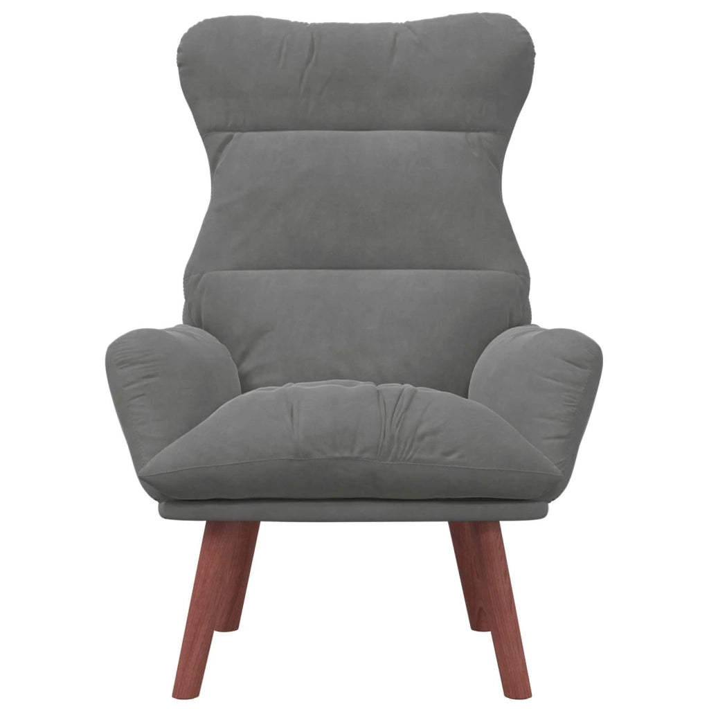 Poltrona | Sedia Relax Grigio scuro 69 x 74 x 93 cm Velluto