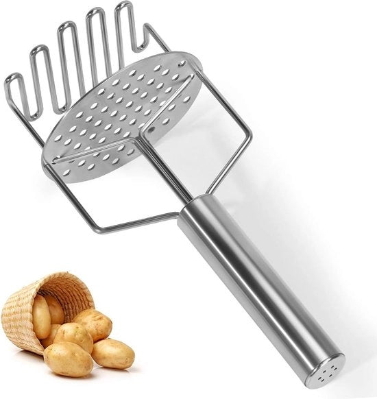 Stampatore di patate in acciaio inossidabile, stampatore di patate per lastre di piastre, pure di patate, patate schiacciate, stampatore di verdure per pure di patate, frutta e verdure