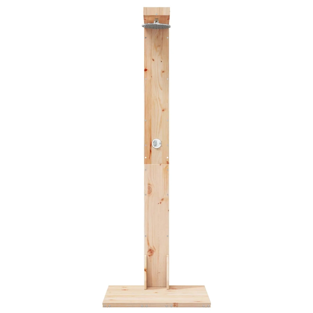 Doccia da esterno 210 cm Legno massello di pino e acciaio inox 886356