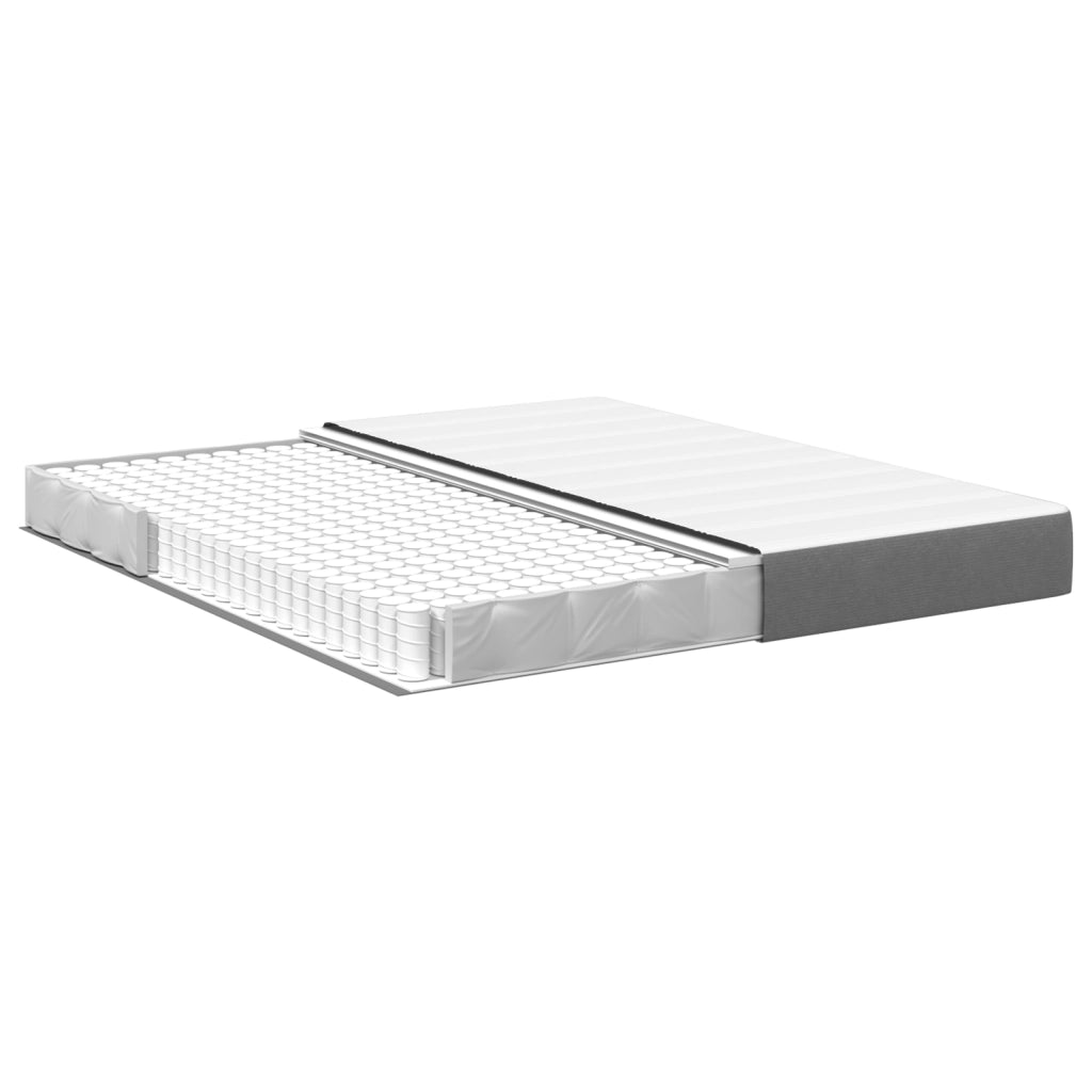 Materasso a molle insacchettate  Grigio chiaro Medio 180x200x20 cm Tessuto