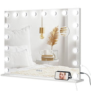 Specchio da trucco con LED regolabile e lente d'ingrandimento ¨C zephmum ¨C 80x62 cm