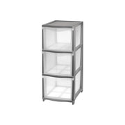 CASSETTIERA 'COVER LINE' colore trasparente/grafite  - TONTARELLI