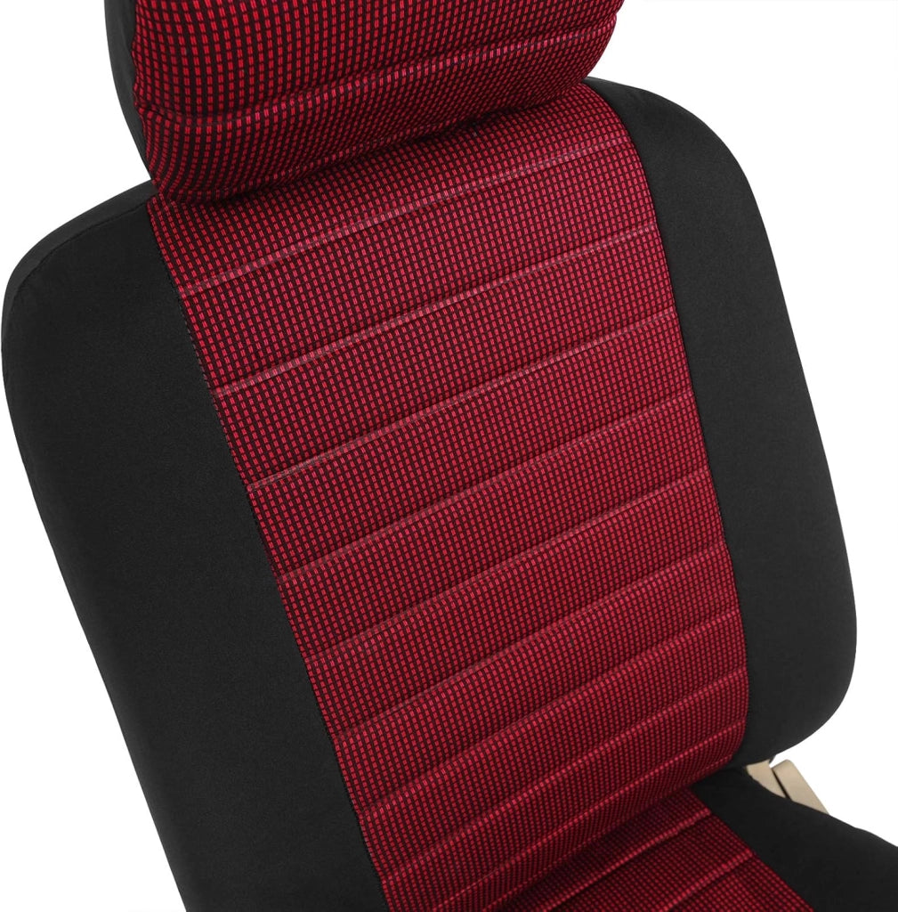 Coprisedili Auto 7 Posti per Pkw, Van Seat Cover Protezioni Universali per Macchina Tessuto Poliestere Rosso