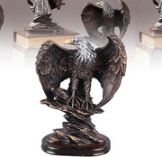 Scultura di Gabbiano in Bronzo con Finitura Laccata in Stile Retro Reale