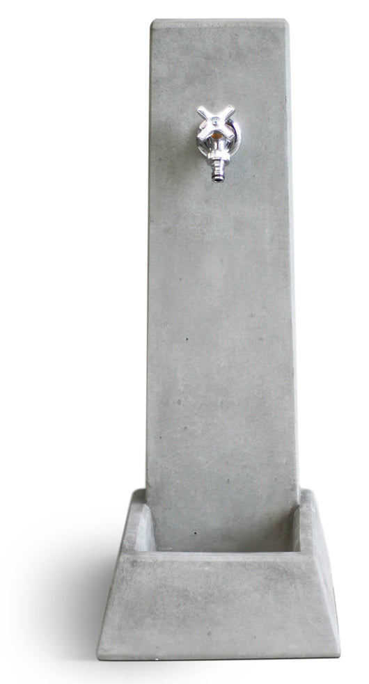 Fontana da Giardino Senza Rubinetto in Cemento Granulato di Marmo Malmo Grigio