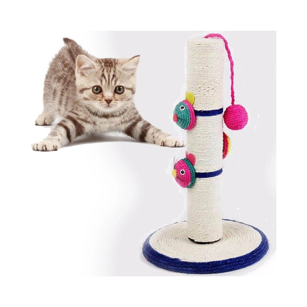 Trade Shop - Tiragraffi Per Gatti Corda Con Pallina Affila Artigli Unghia Gatto Tira Graffi -