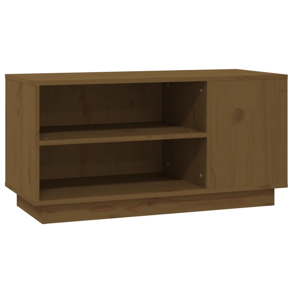 Mobile Porta TV-Mobile per TV-Credenza TV ambra 80x35x40,5 cm in Legno Massello di Pino 194192