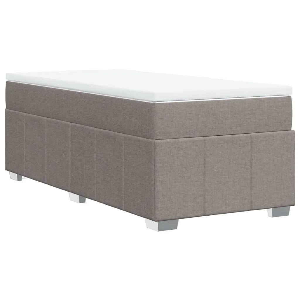 vidaXL Giroletto a Molle con Materasso Tortora 90x200 cm inTessuto