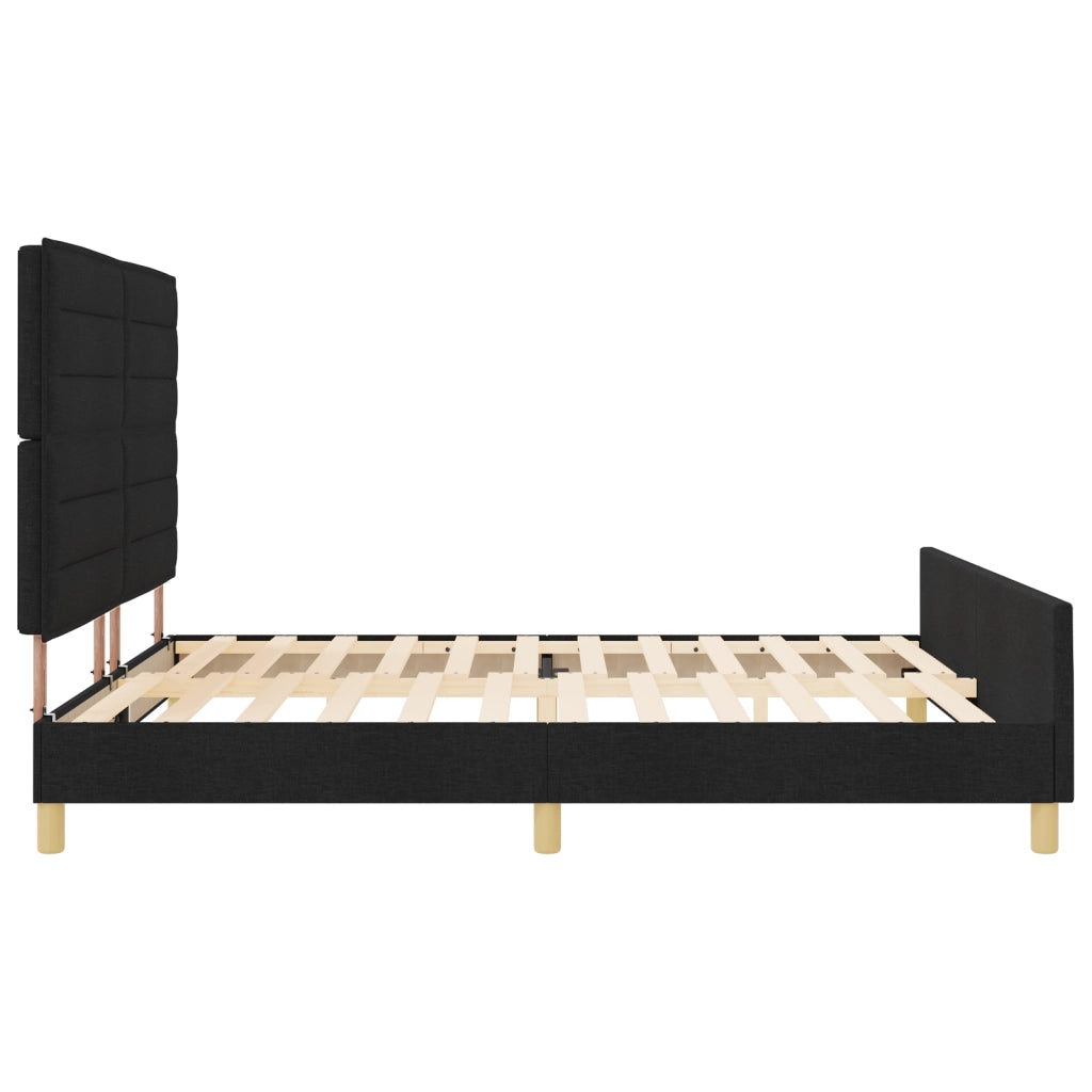 Struttura letto  nera 180x200 cm in tessuto