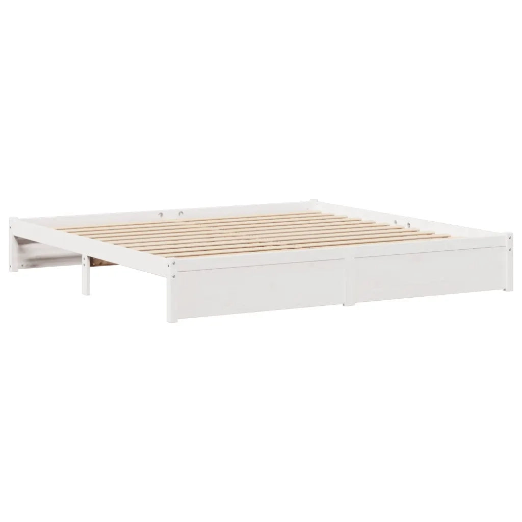 Giroletto con Libreria senza Materasso-Struttura Letto con contenitore 180x200 cm in Legno Pino 247058